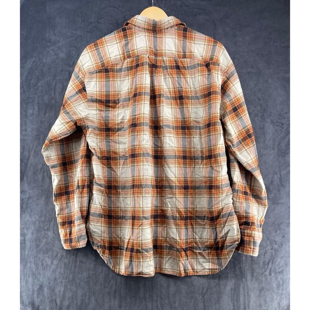 Polo Ralph Lauren Women's Plaid Button Front Shirt Size 12 Cotton Beige - Picture 2 of 7